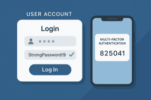 Strengthening small business cybersecurity with strong passwords and multi-factor authentication in McKinney